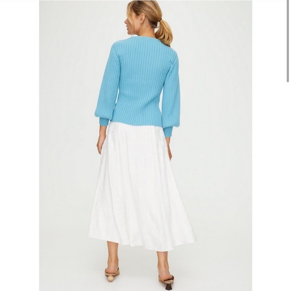 Aritzia Wilfred Cherie A-Line Midi Slit Skirt - Picture 3 of 7